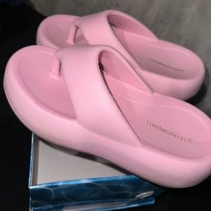 Jeffrey Campbell Pink Platform Flip Flops